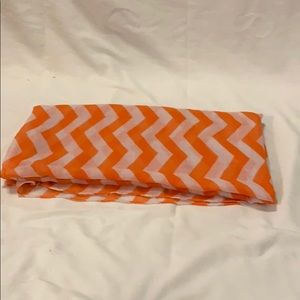 Orange and White infinity scarf